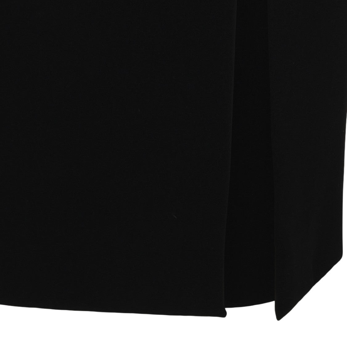 Dolce & Gabbana Black Front Slit Fitted Midi Skirt