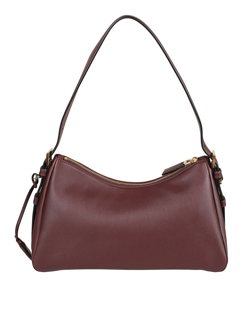 Prada Elongated Smooth Leather Handbag With Adjustable Strap