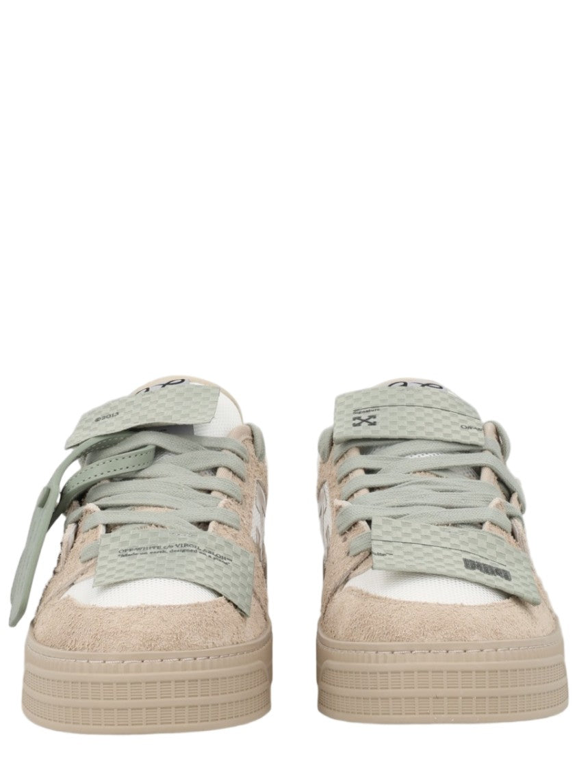 Off-White Multicolour Suede-Blend Low-Top Sneakers