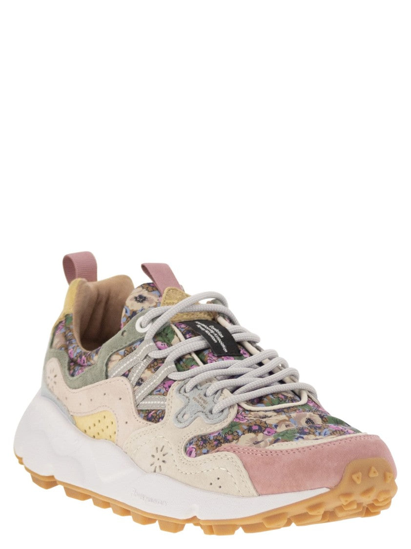 Flower Mountain Yamano 3 - Sneakers In Suede And Technical Fabric