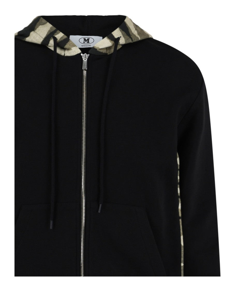 M Missoni Zig-Zag Print Zip-Up Hoodie With Silver-Tone Hardware