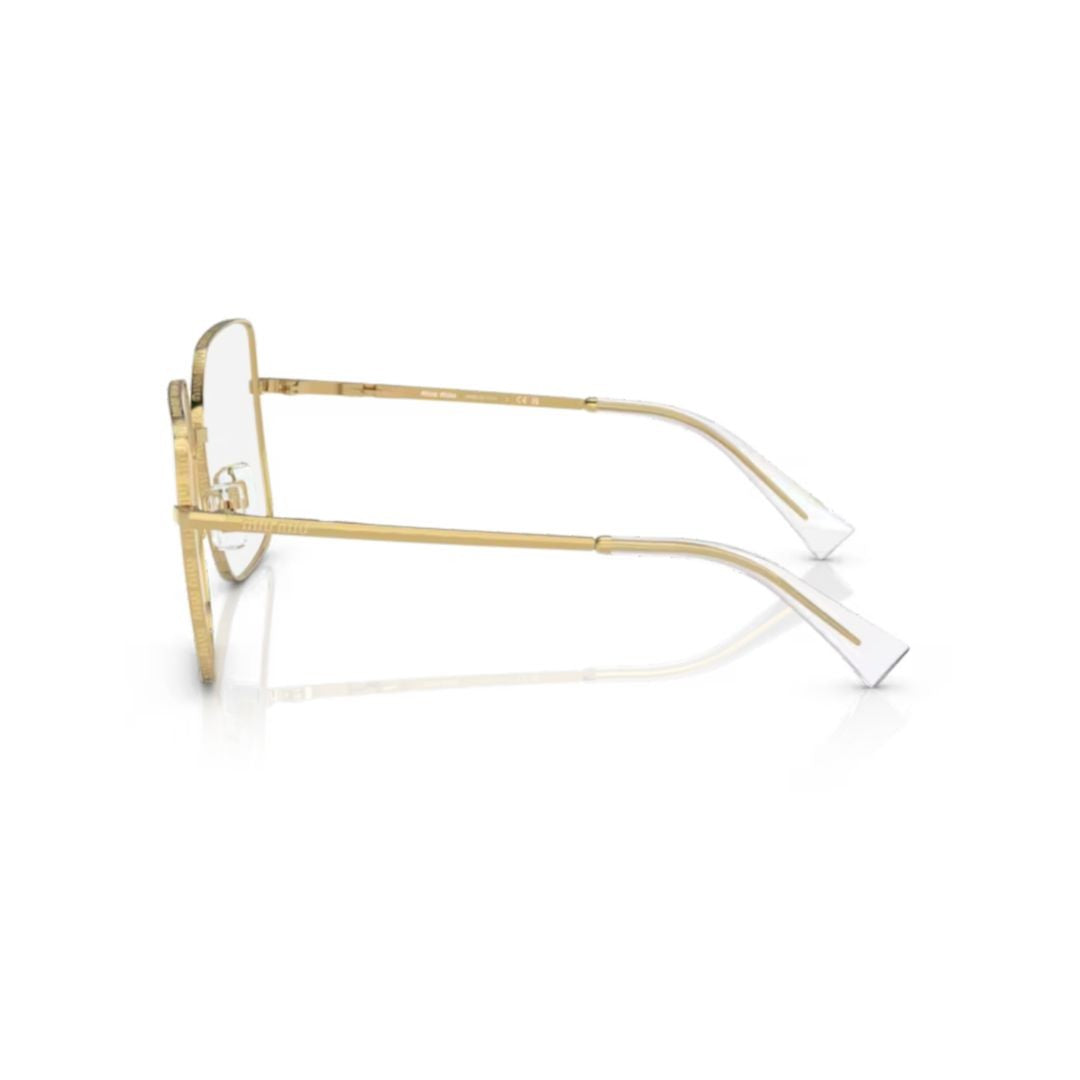 Miu Miu 51Ys Sole Thin Gold-Toned Metal Square Frame Eyeglasses