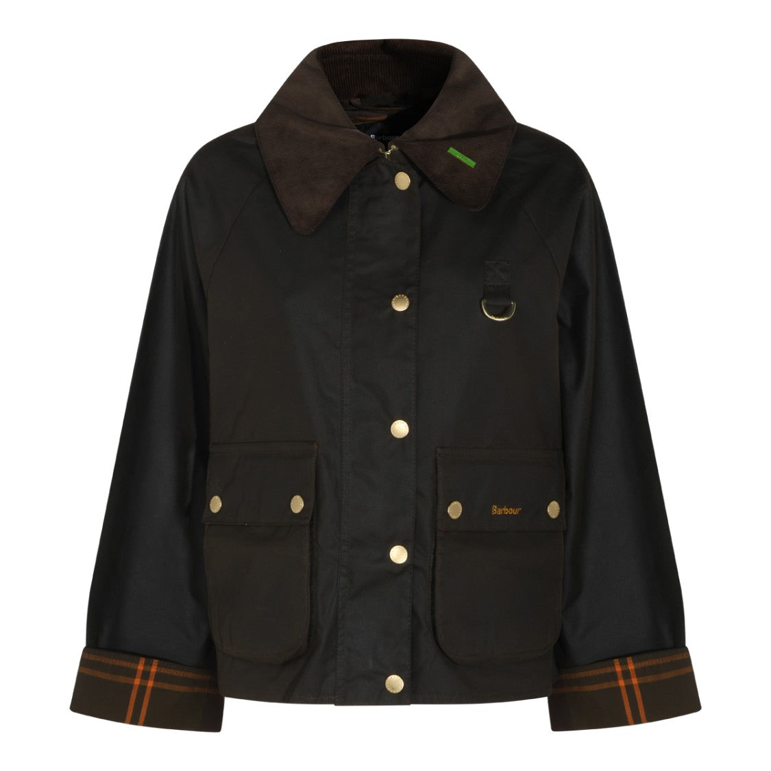 Barbour Dark Waxed Corduroy Collar Jacket