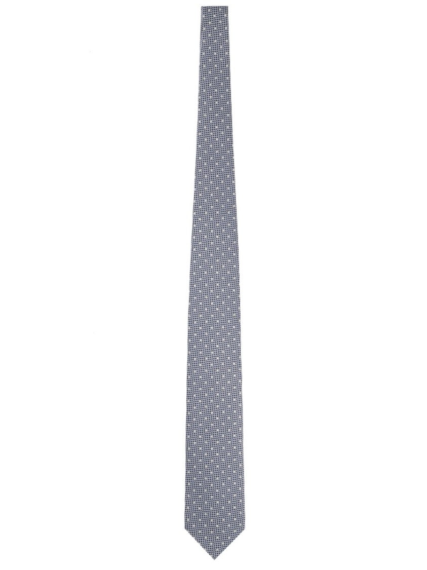 Tom Ford Subtle Geometric Print Silk Blend Tie
