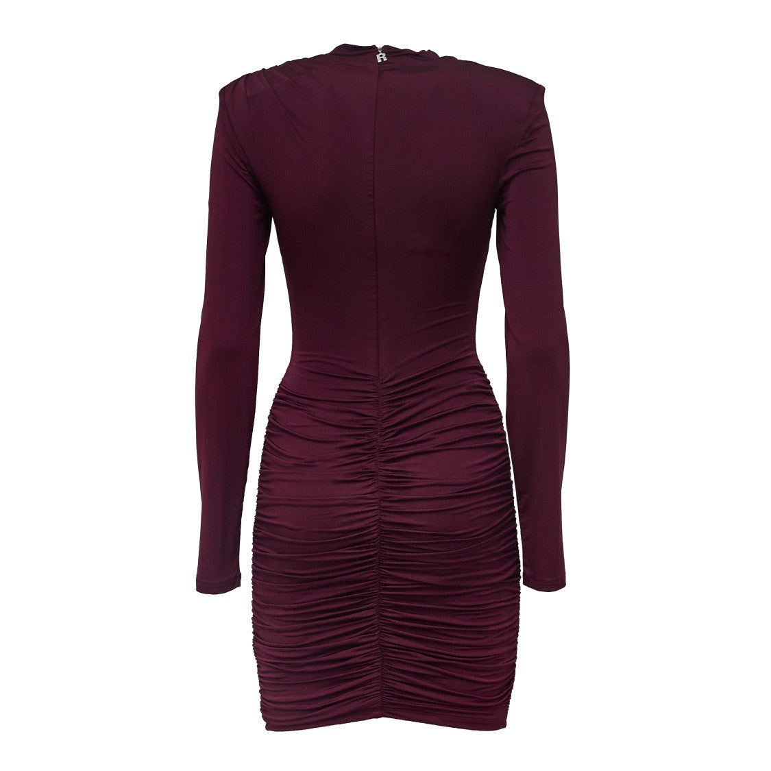 Rotate Draped Mini Dress With Long Sleeves And Fitted Silhouette