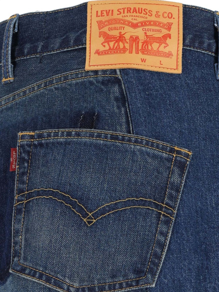 Junya Watanabe Logo Midi Denim Skirt – Blue