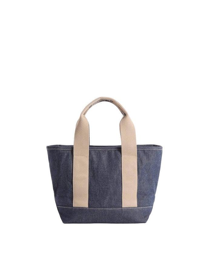 Barbour Denim Handbag With Tartan Accents