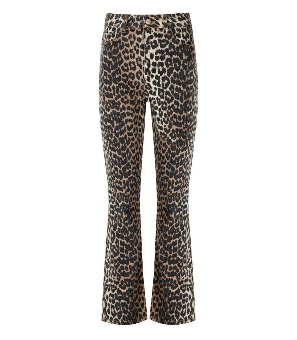 Ganni Leopard Betzy Jeans