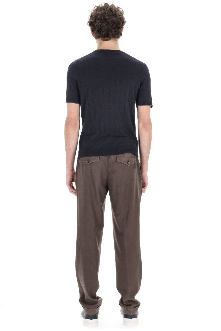 Barba Pure Silk Ribbed T-Shirt