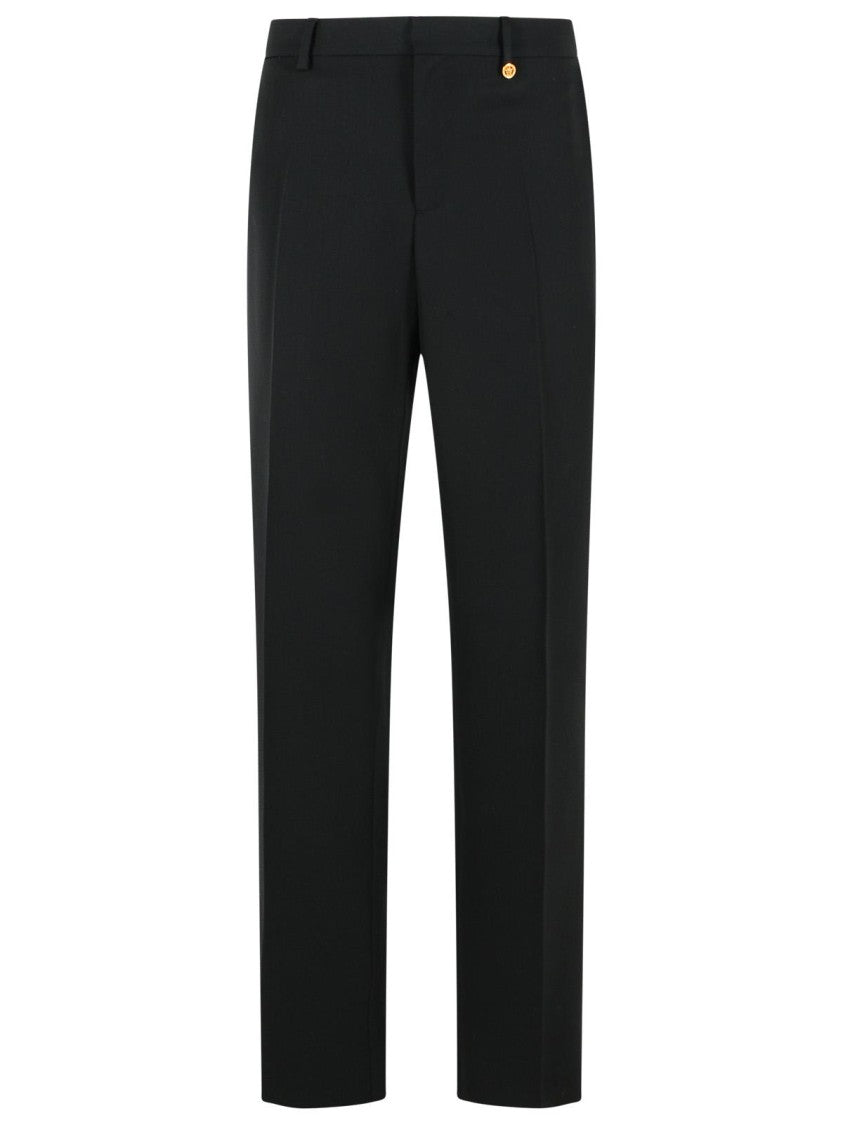 Versace Black Virgin Wool Trousers