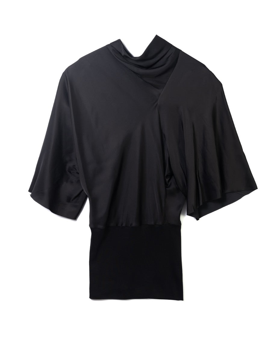 Rick Owens Draped Black Cylinder Top