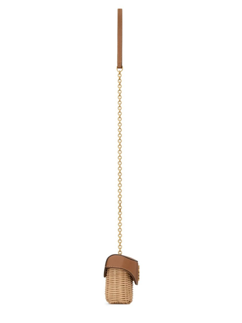 Saint Laurent Box June Woven Osier Micro Bag