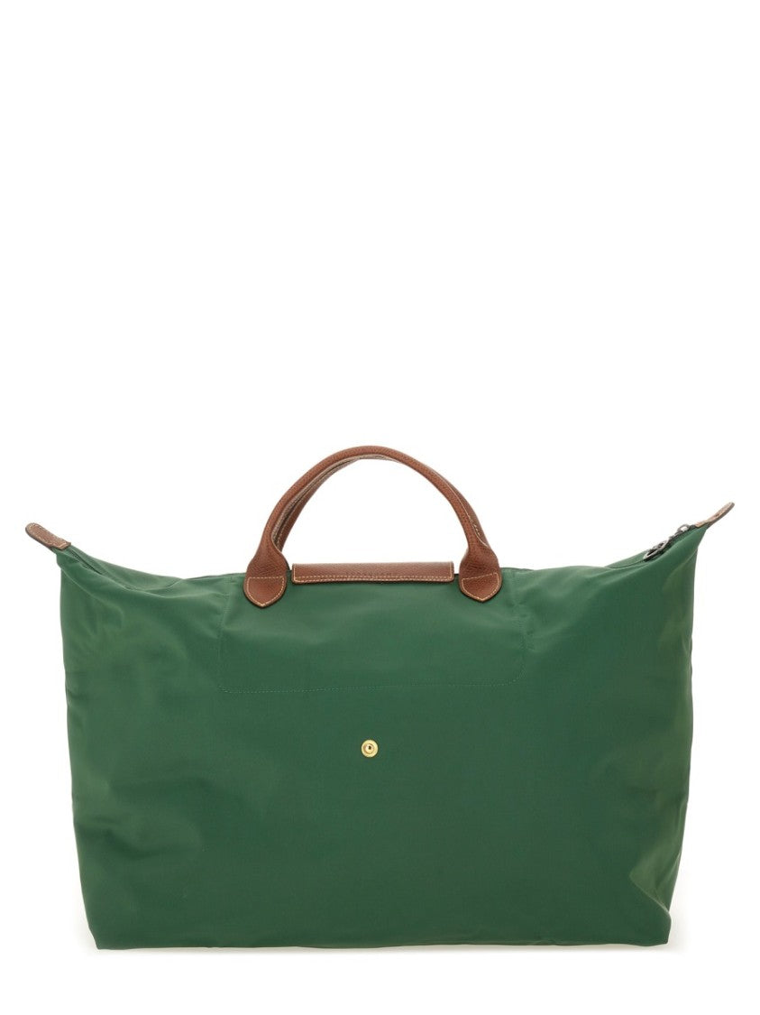 Longchamp Rectangular Duffel Bag With Calf Leather Accents