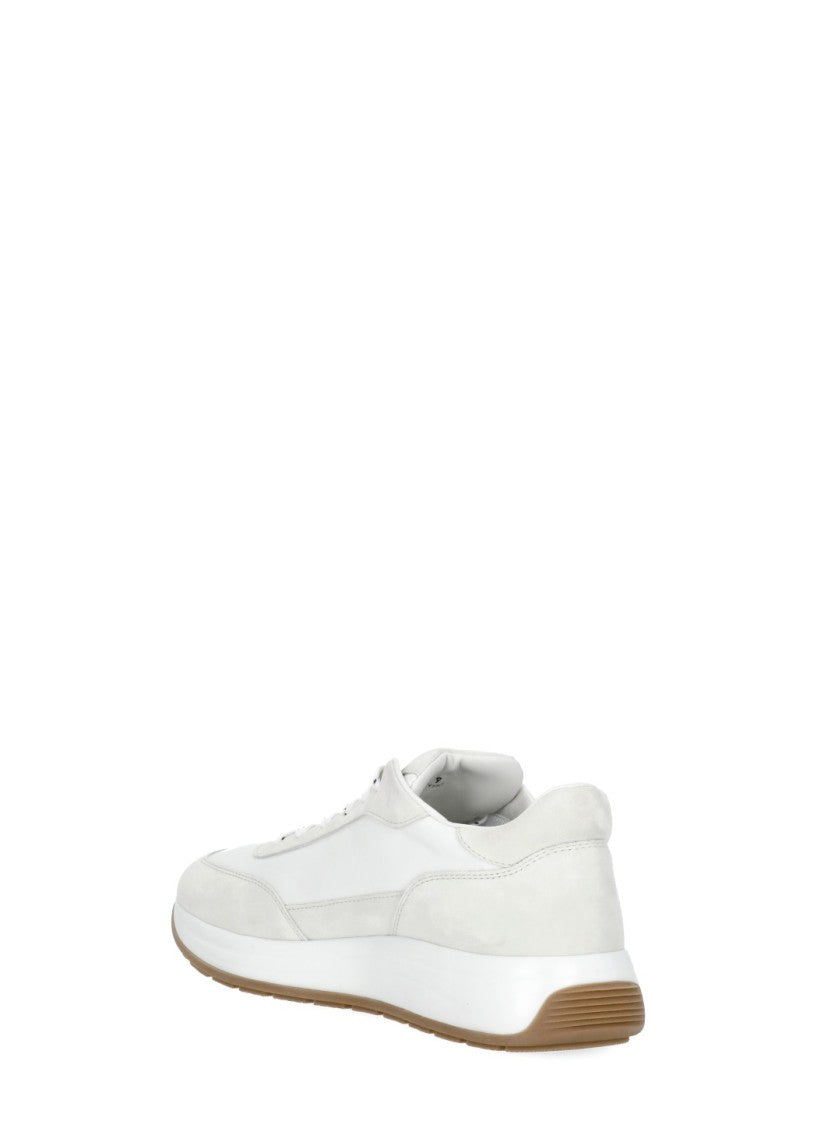 Hogan White Leather Low-Top Sneakers
