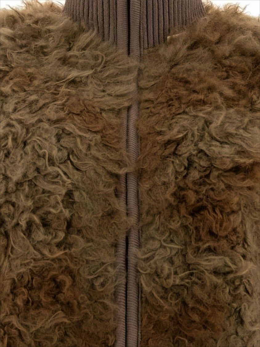 Acne Studios Plush Textured Jacket With Ribbed Details