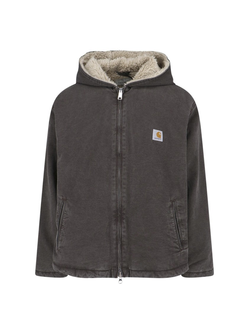 Carhartt Wip Contrast Lined Cotton Hooded Jacket With Zip Closure