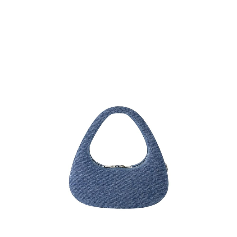 Coperni Swipe Baguette Bag - Canvas - Washed Blue