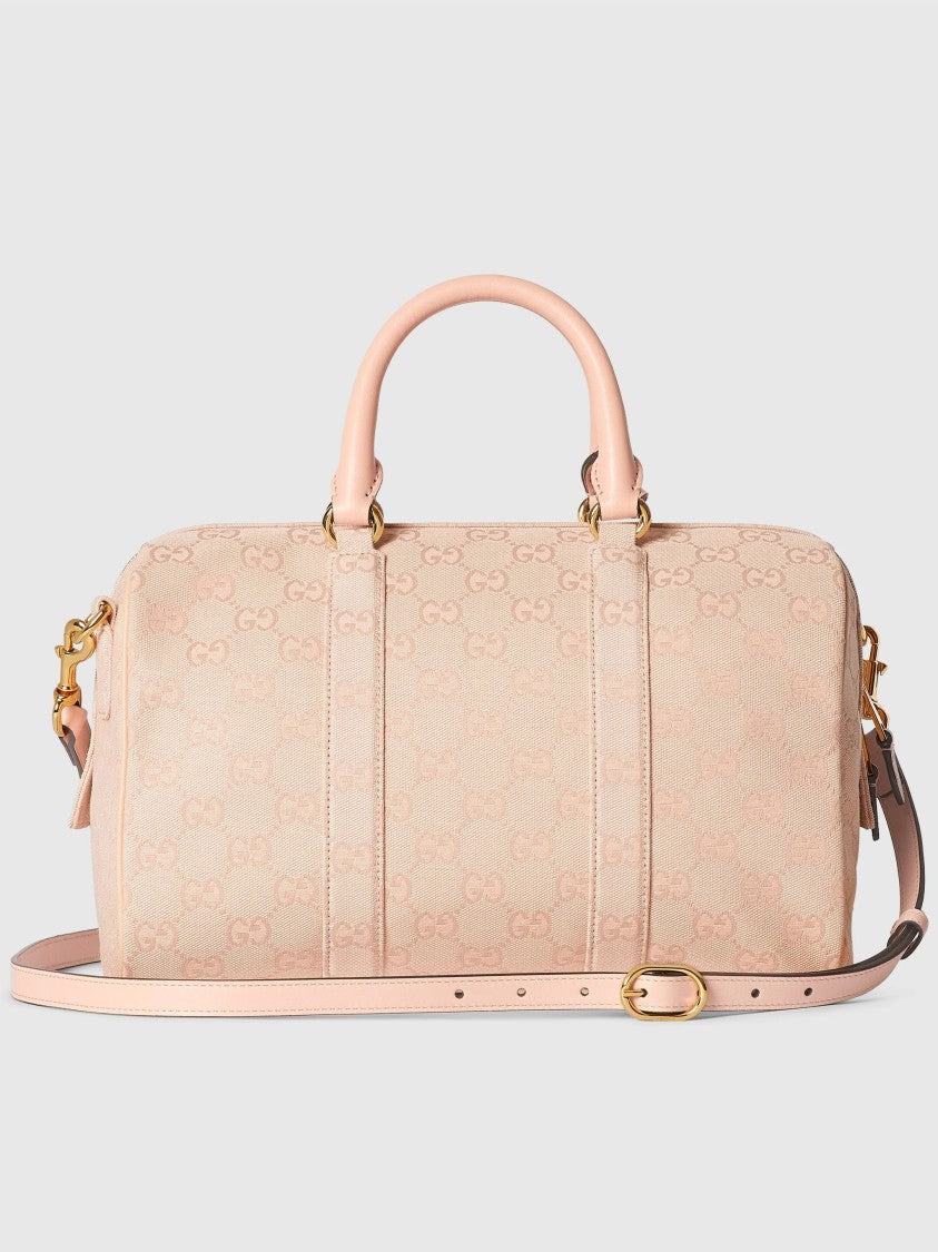 Gucci Pink Ophidia Structured Monogram Canvas Handbag