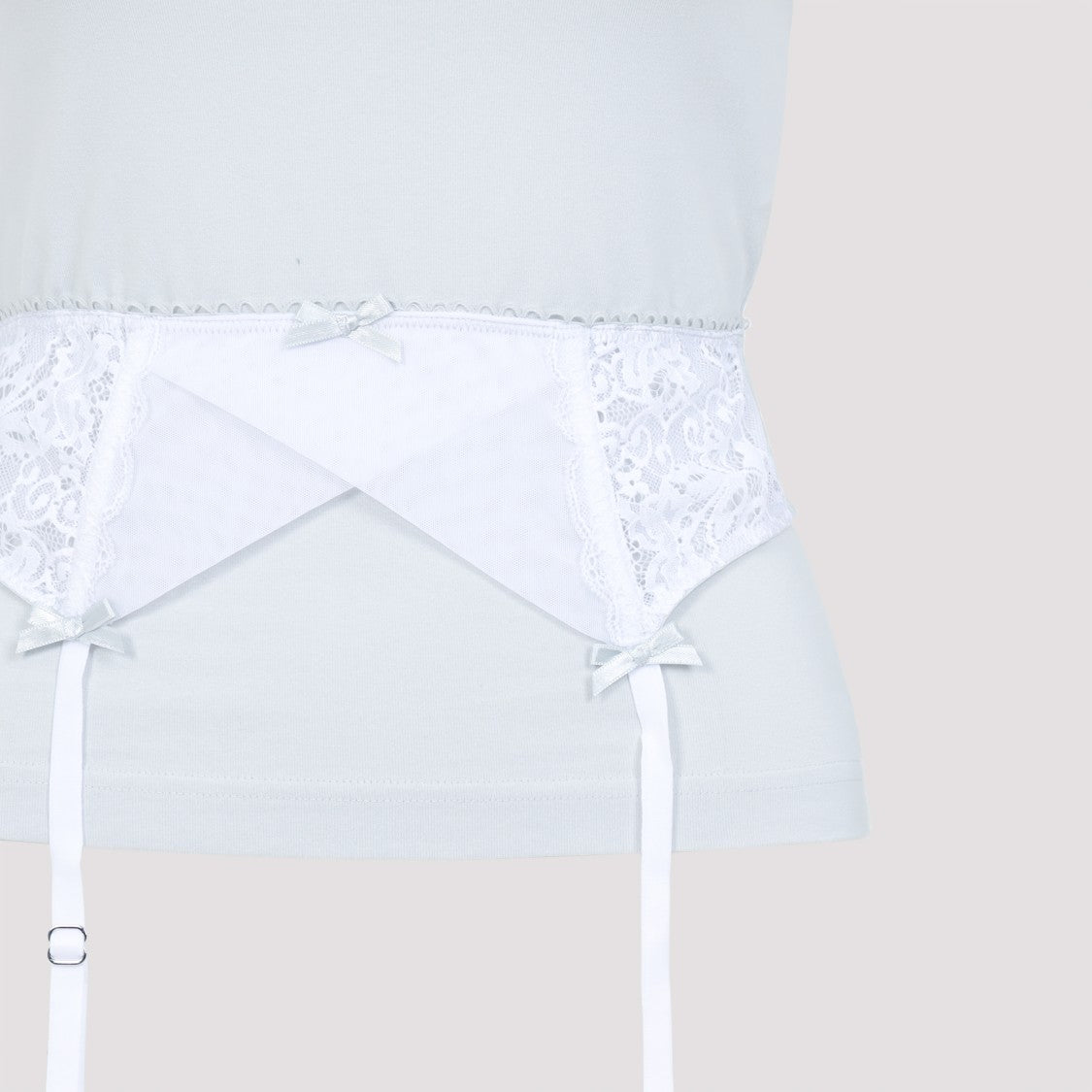 Balenciaga Cotton Blend T-Shirt With Lace Overlay