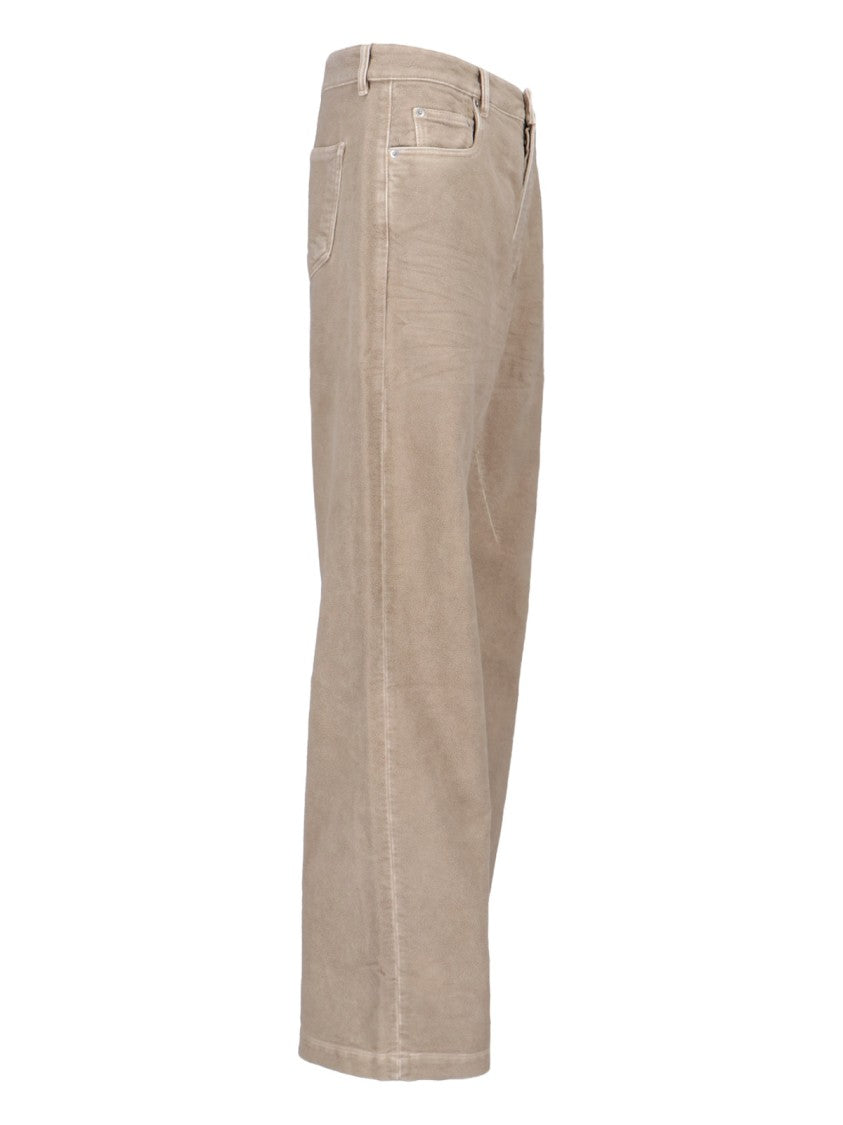 Drkshdw By Rick Owens Straight-Leg Beige Jeans With Minimalist Design