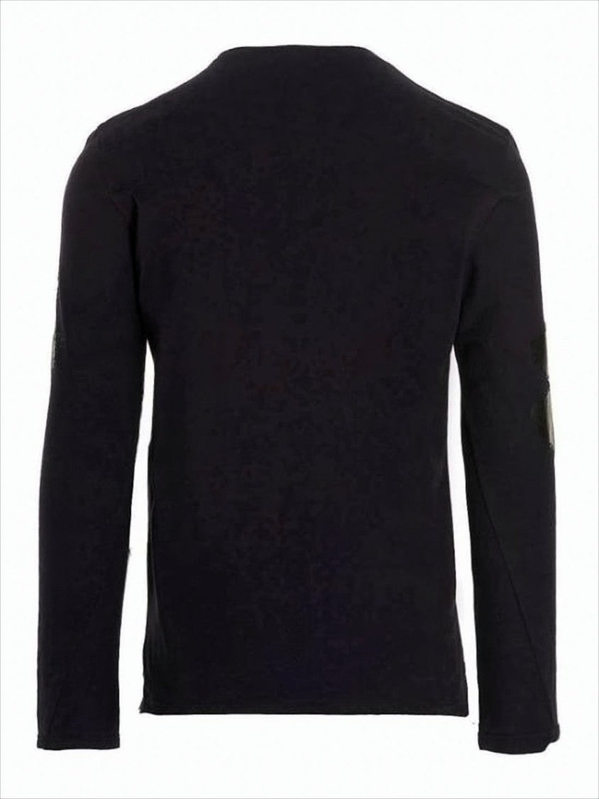 Alexander Mcqueen Long-Sleeve Cotton T-Shirt With Glossy Text Design