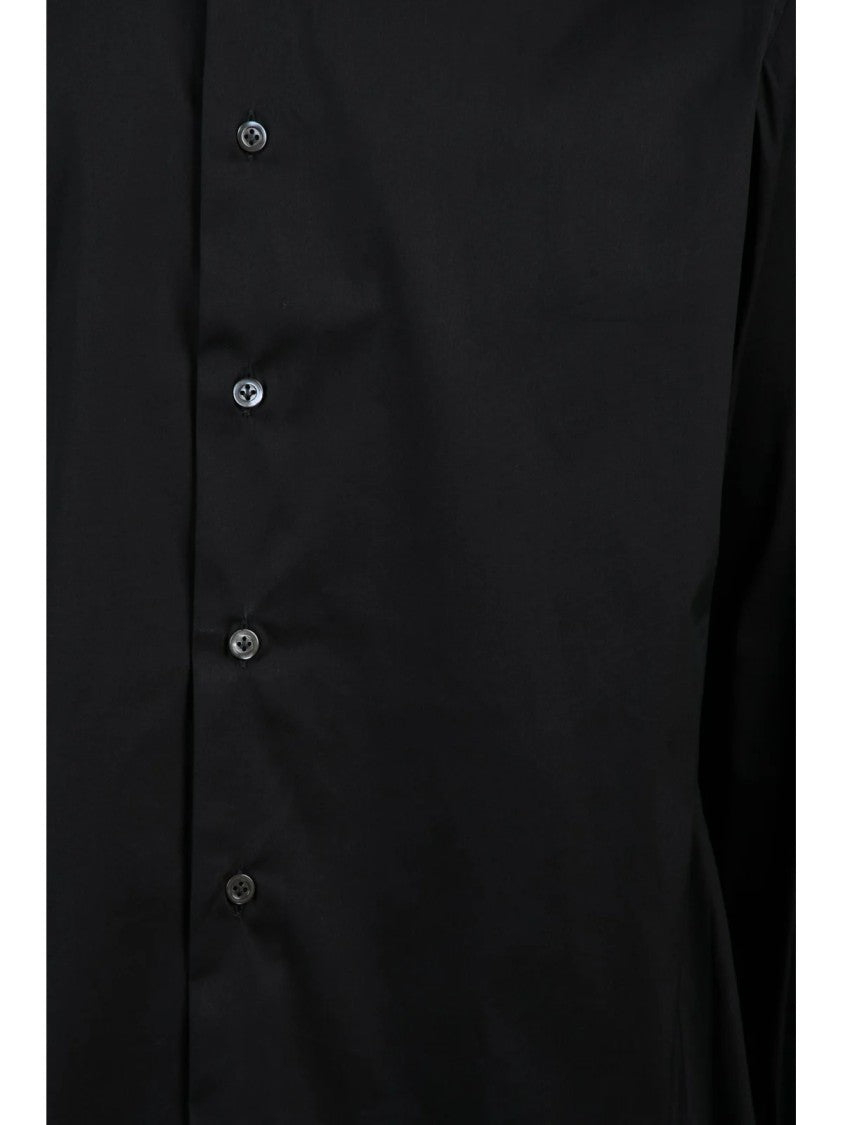 Mazzarelli Black Cotton Polyamide Elastane Shirt
