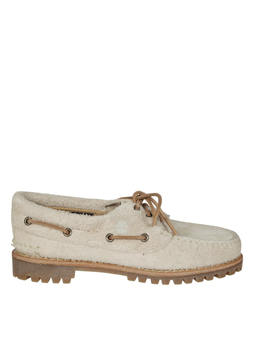 Timberland Natural Suede Boat Shoes With Rugged Finish