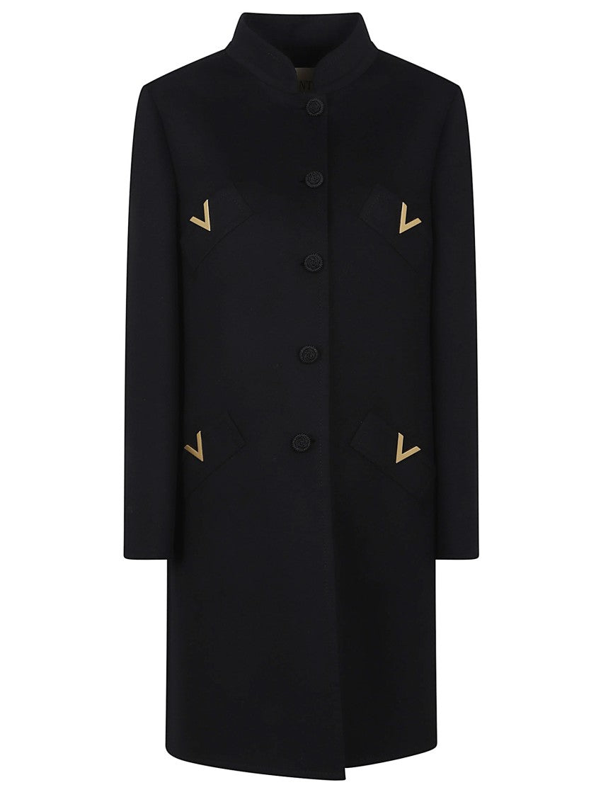 Valentino Garavani Knee-Length Wool And Cashmere Blend Coat