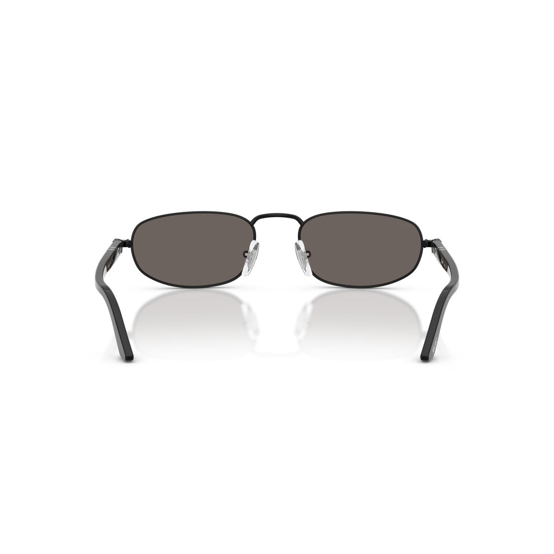 Persol 0Po1028s Oval Metal Frame Sunglasses With Dark Lenses