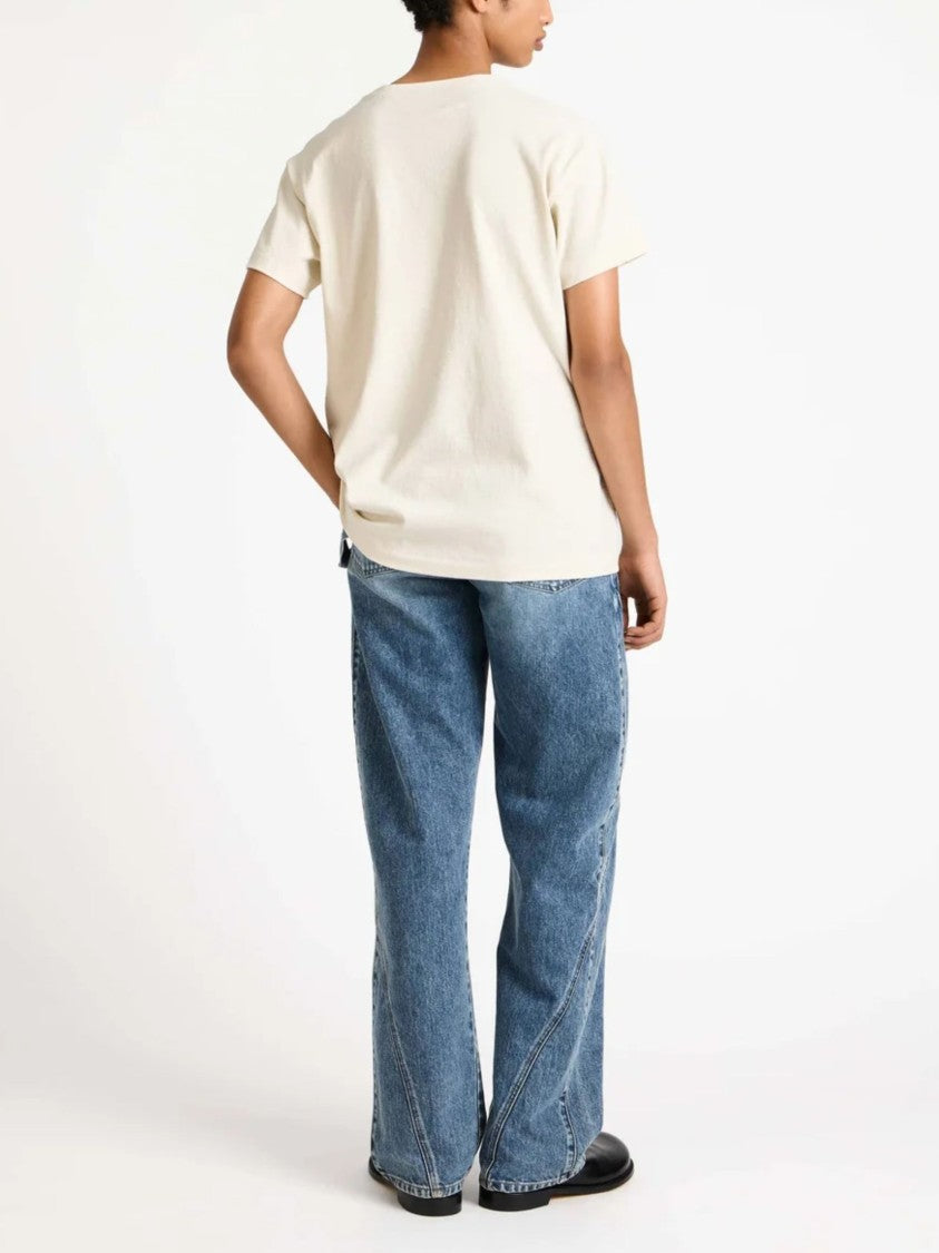 J. W. Anderson White Cotton Logo Print T-Shirt