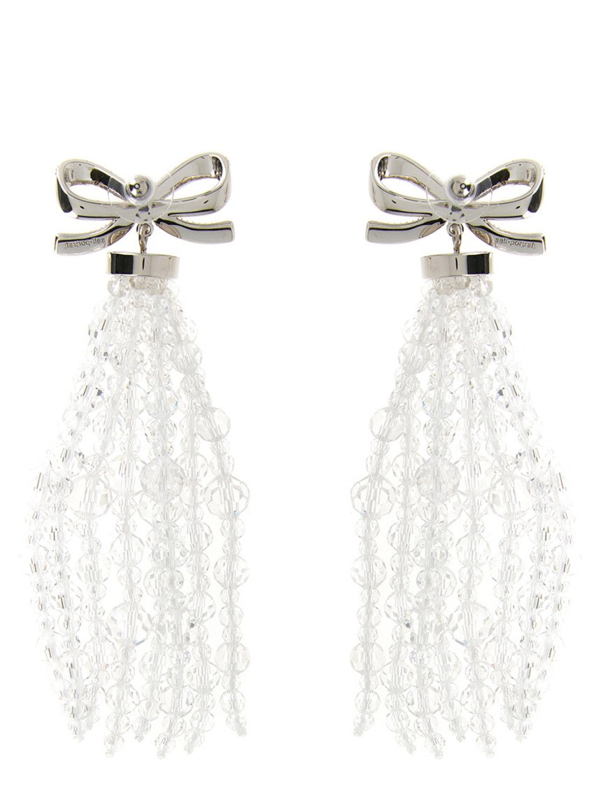 Self-Portrait 'Bow Beaded Waterfall' Earrings