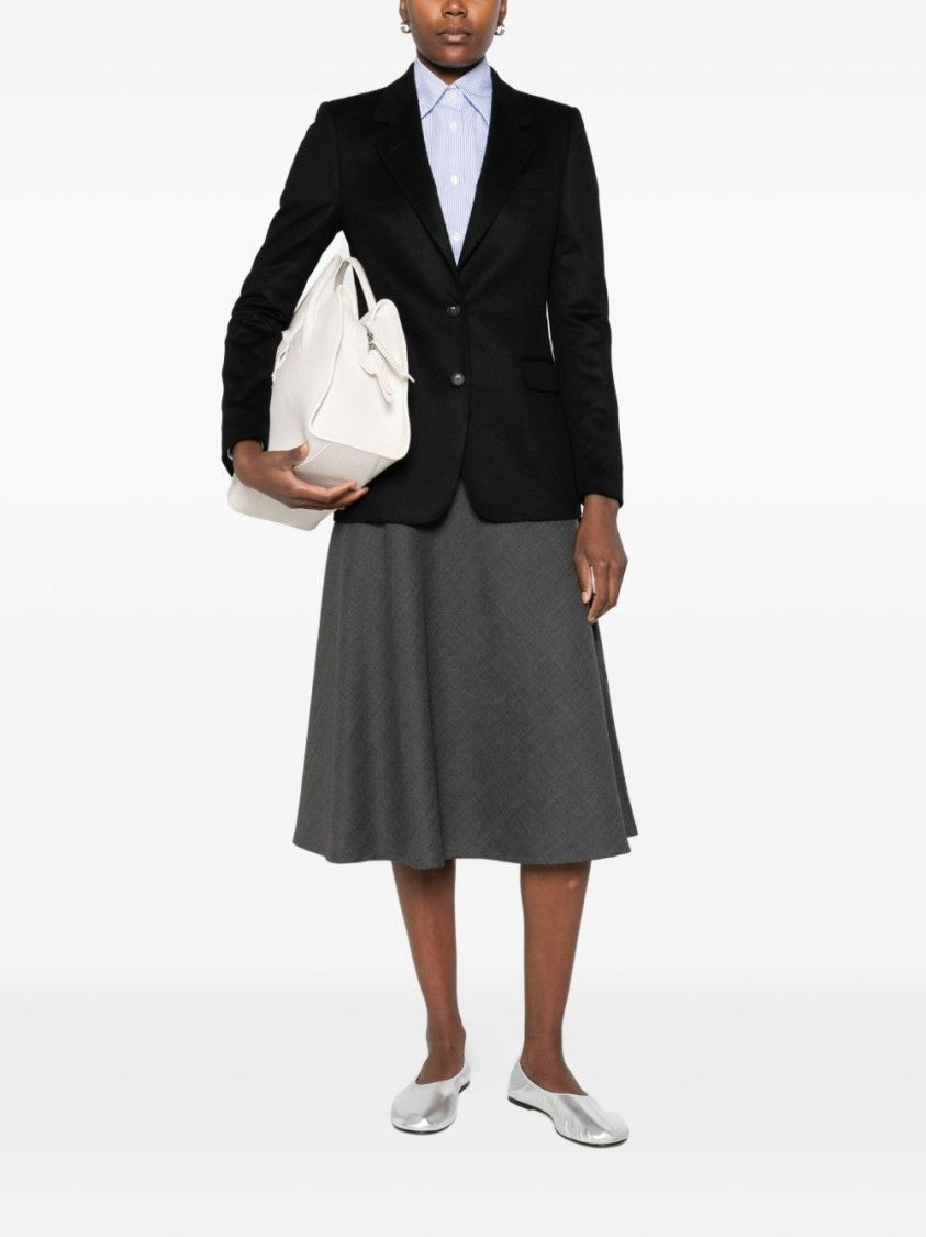 Tagliatore Knee-Length A-Line Skirt In Soft Virgin Wool Blend