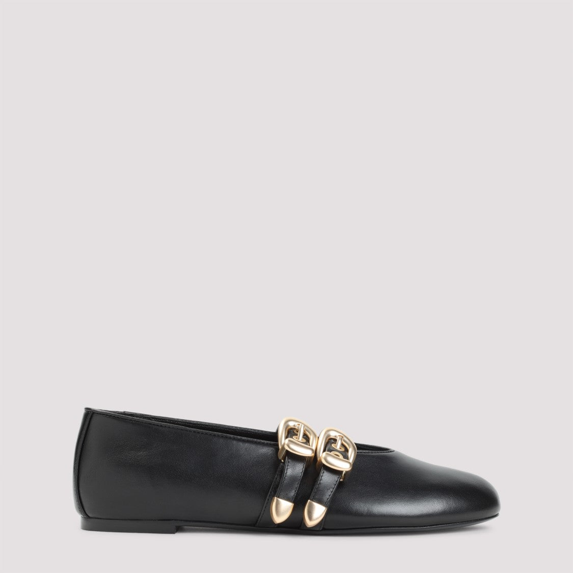 Stuart Weitzman Maven Black Leather Ballerina