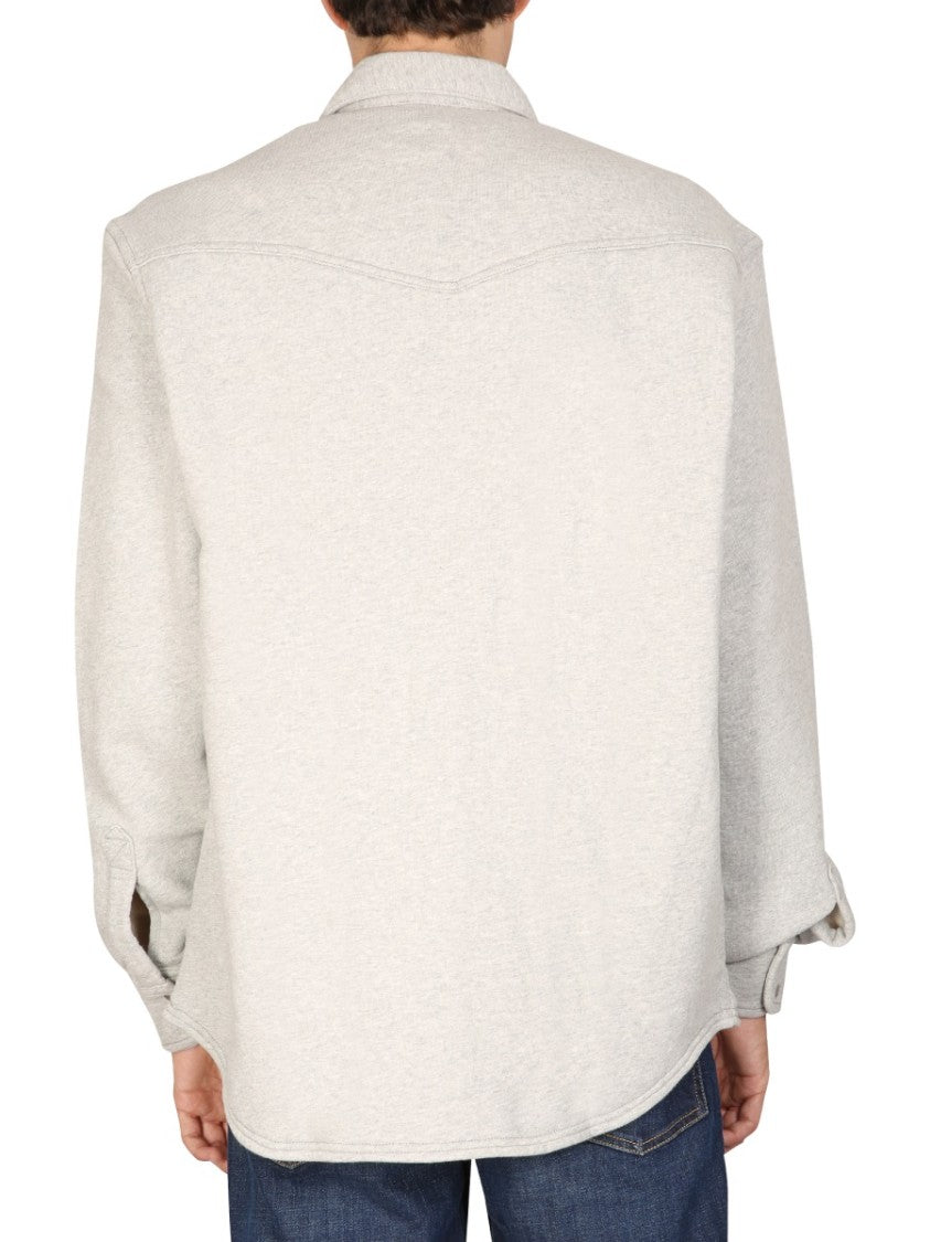 Diesel Classic Collar Cotton Shirt With Buttoned Details