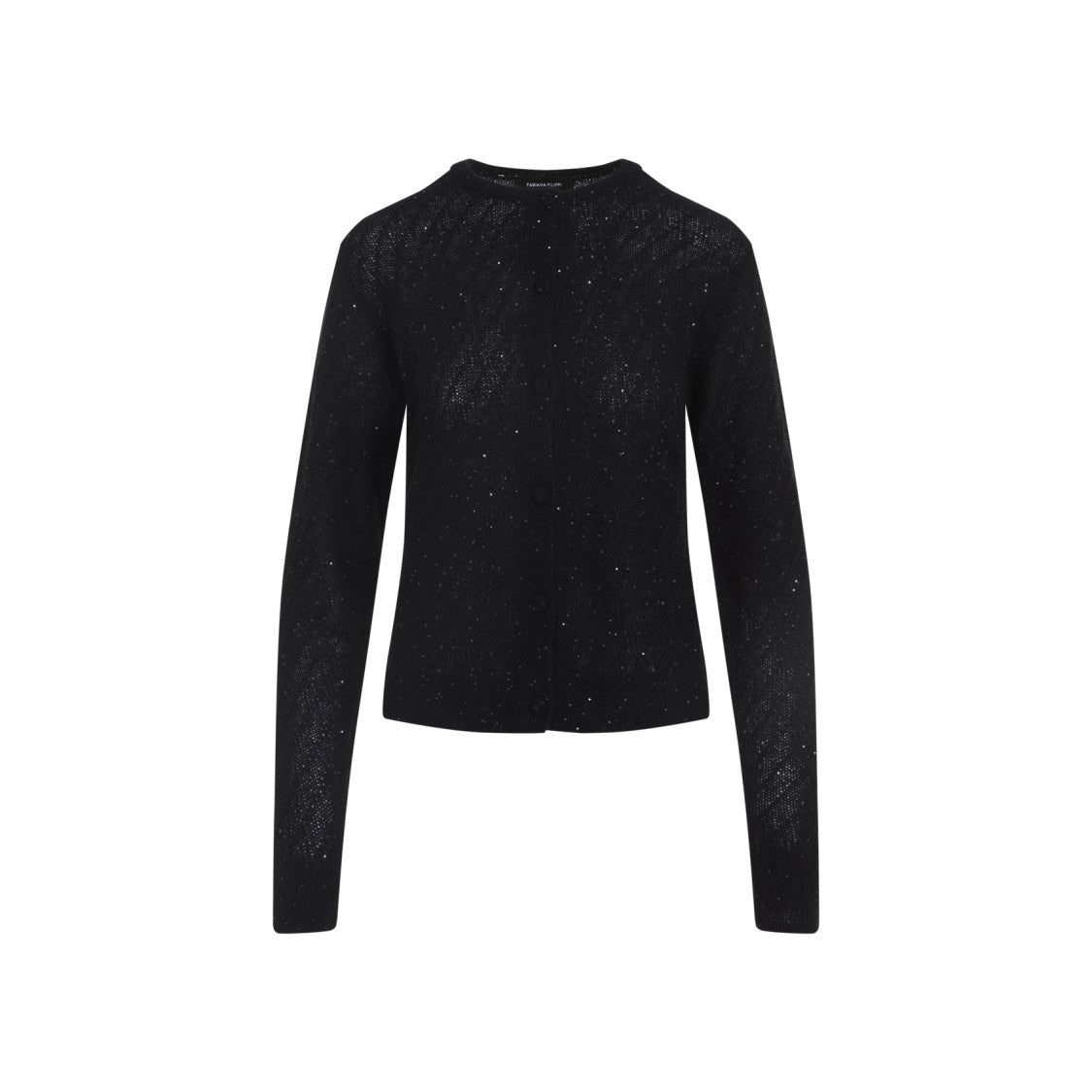 Fabiana Filippi Black Virgin Wool Cardigan