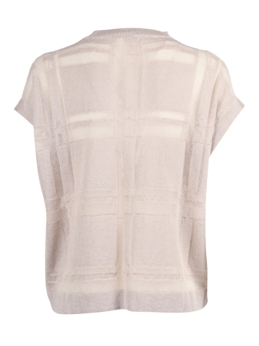 Peserico Textured Boxy Cropped Knitted Sweater