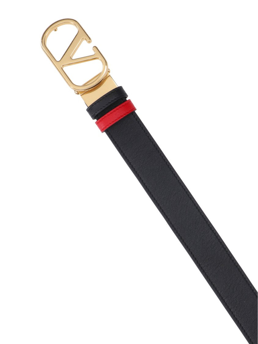 Valentino Garavani Vlogo Signature Adjustable Leather Belt
