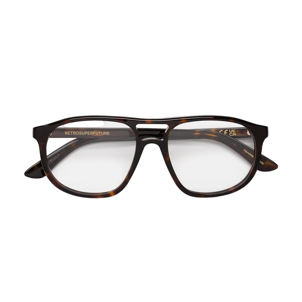 Retrosuperfuture Number 127 Havana Havana Acetate Pilot Sunglasses