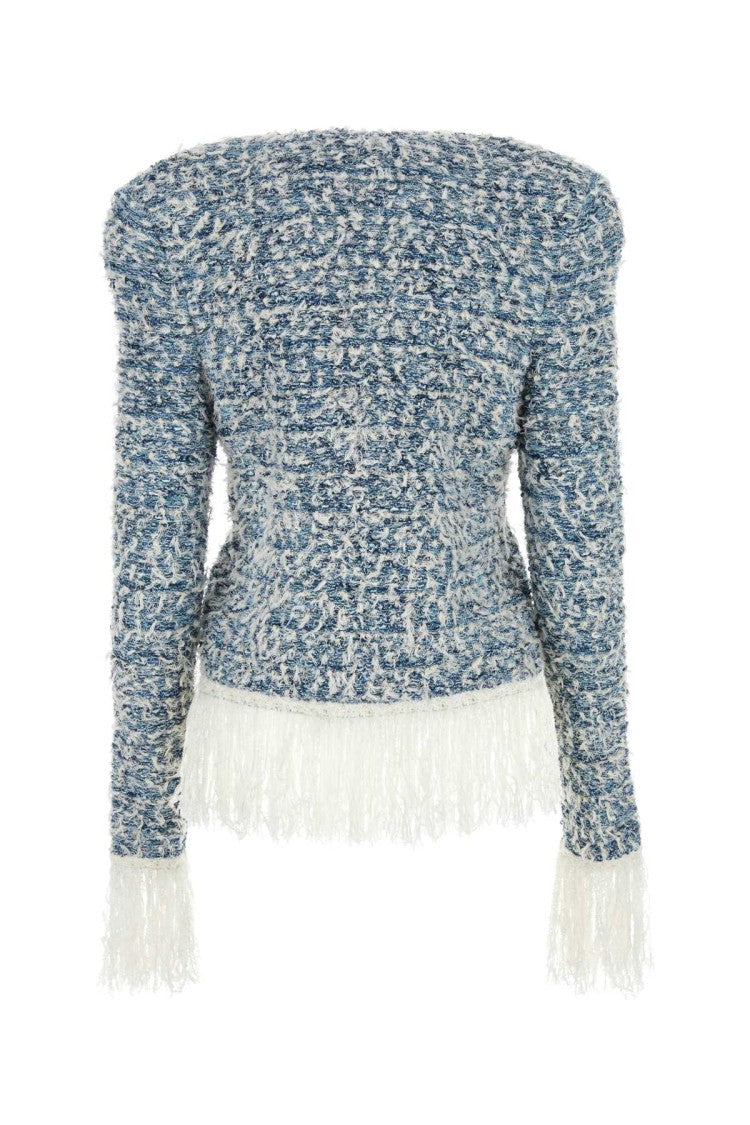 Balmain Embroidered Tweed Cardigan