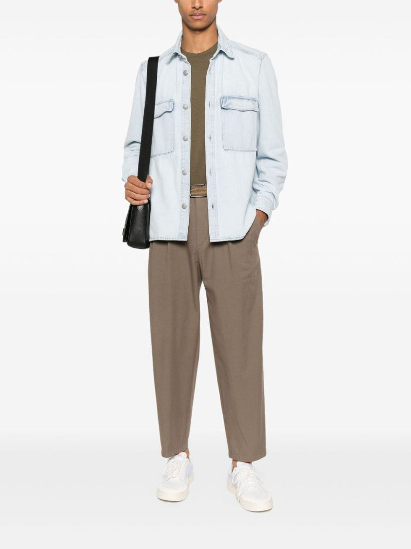 Tom Ford Green Lyocell-Cotton T-Shirt