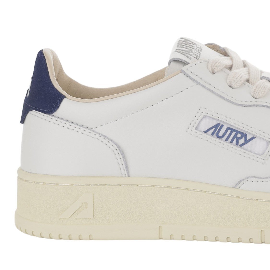 Autry White/Navy Suede Heel Leather Sneakers