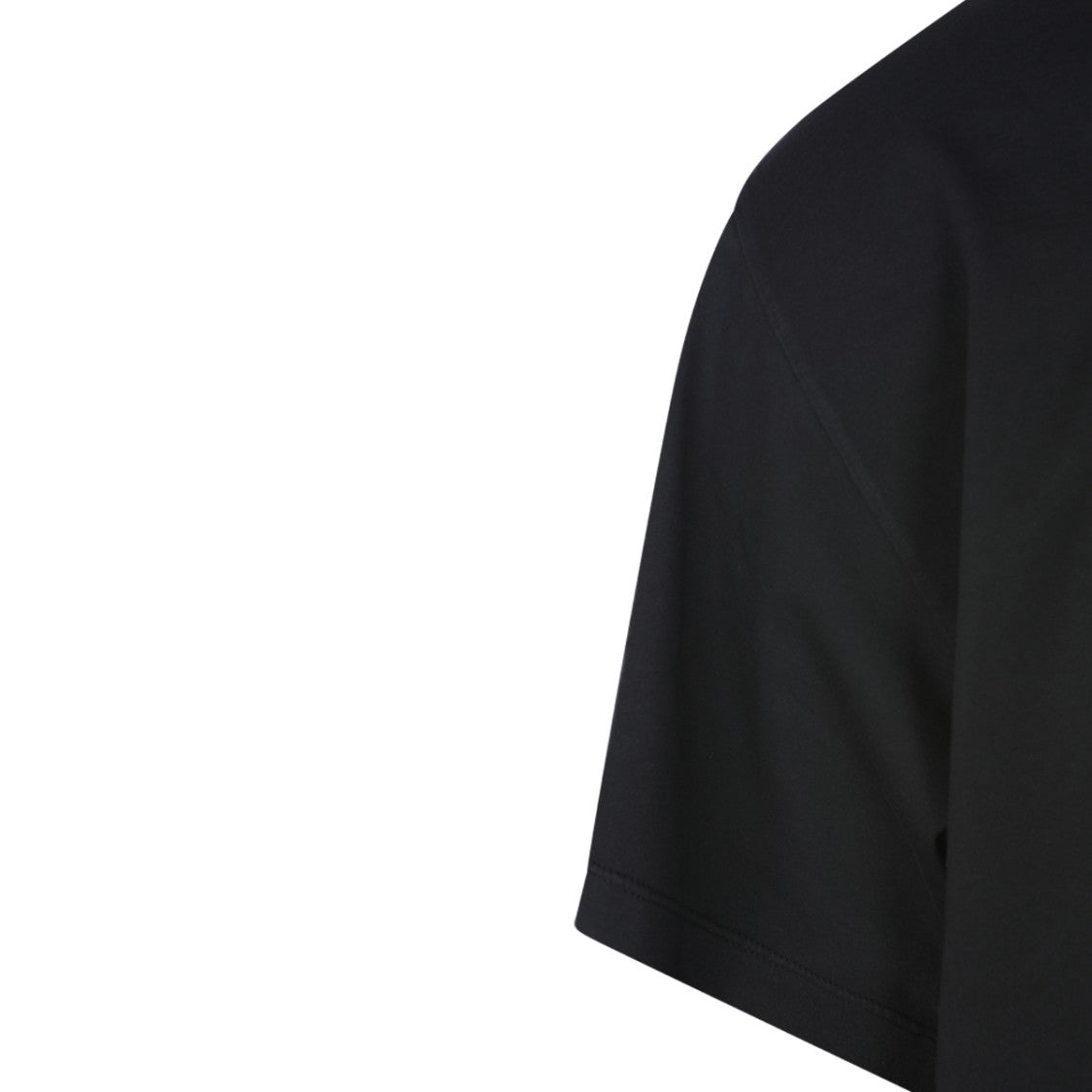 Mm6 By Maison Margiela Black Signature Logo Label Cotton T-Shirt
