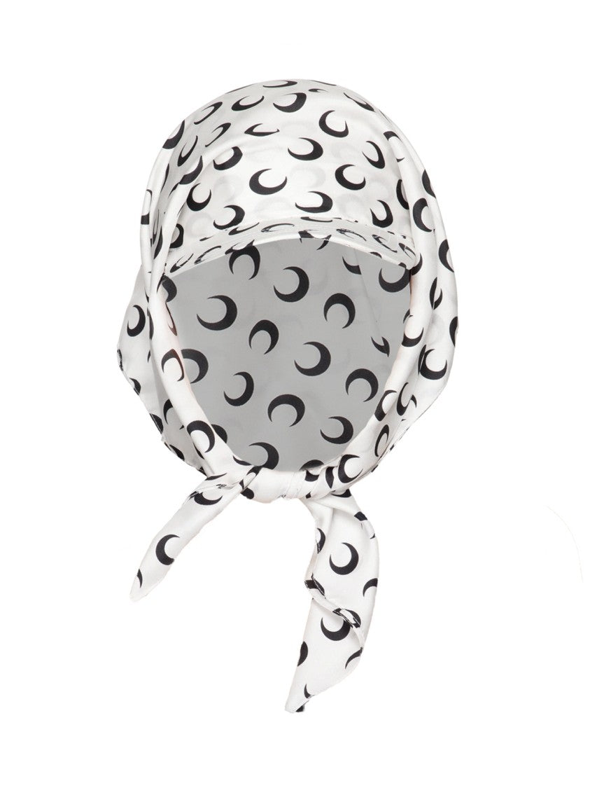 Marine Serre White Minimalist Hat With Rounded Crown And Wide Brim