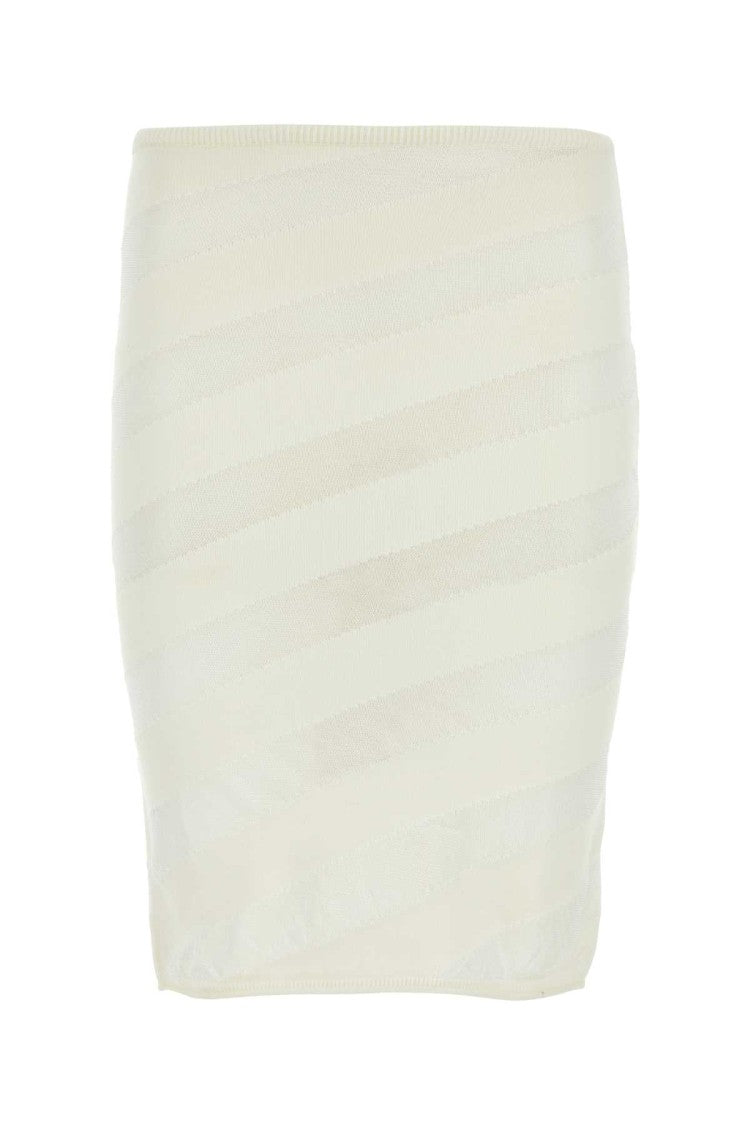 Gimaguas Ivory Viscose Blend Skirt