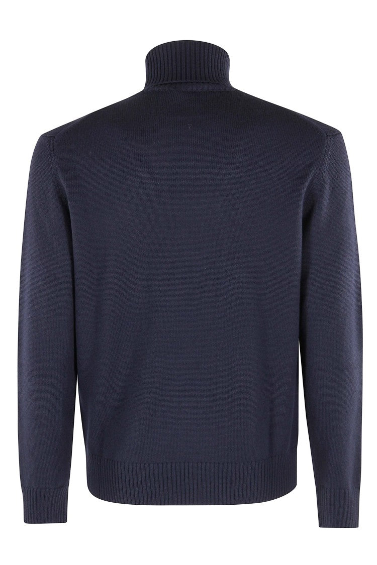Altea Blue High Collar Sweater