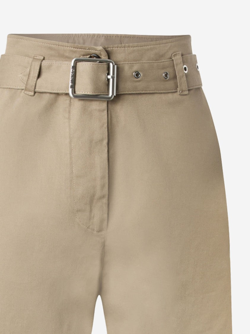 Pinko Stretch Cotton Gabardine Cargo Pants