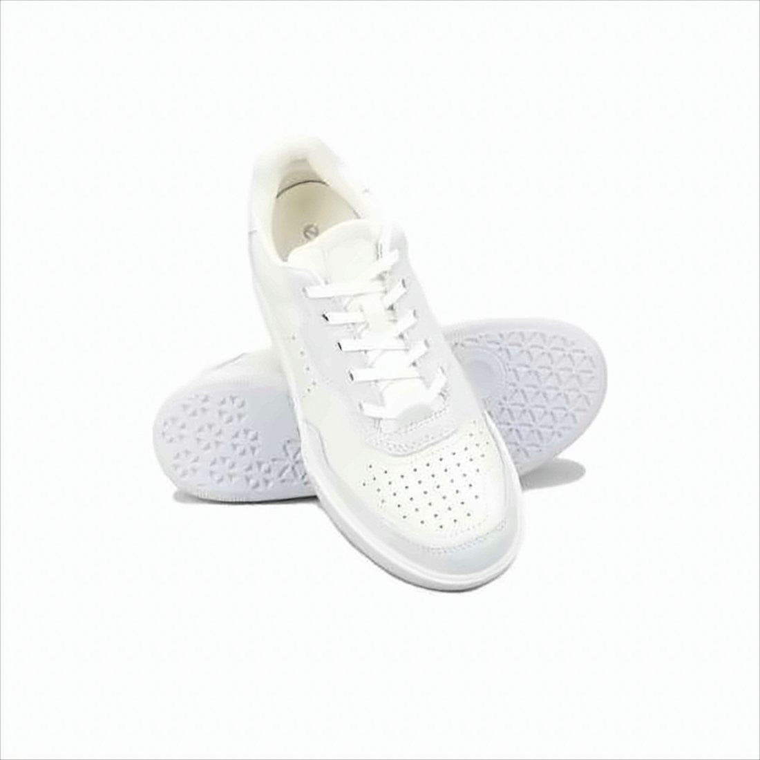 Ecco Low-Top White Sneakers With Perforated Leather