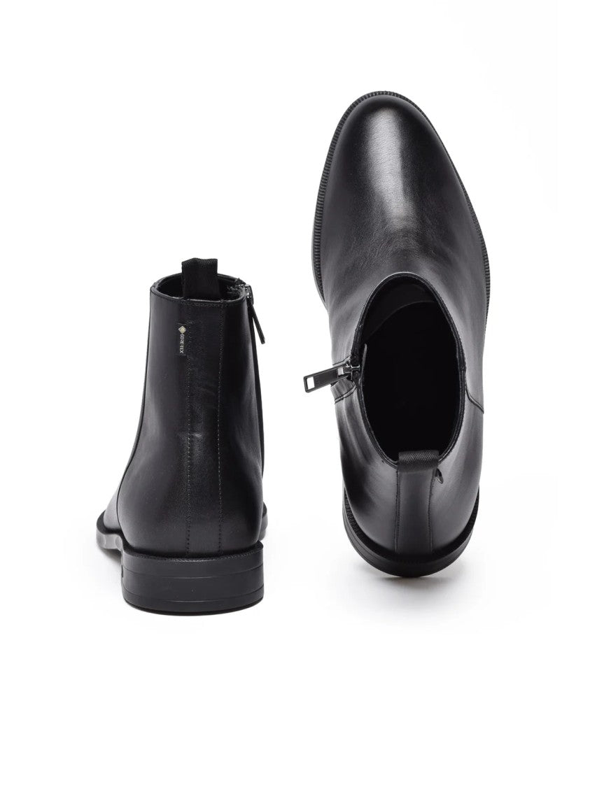 Boss Black Leather Zip Ankle Boots