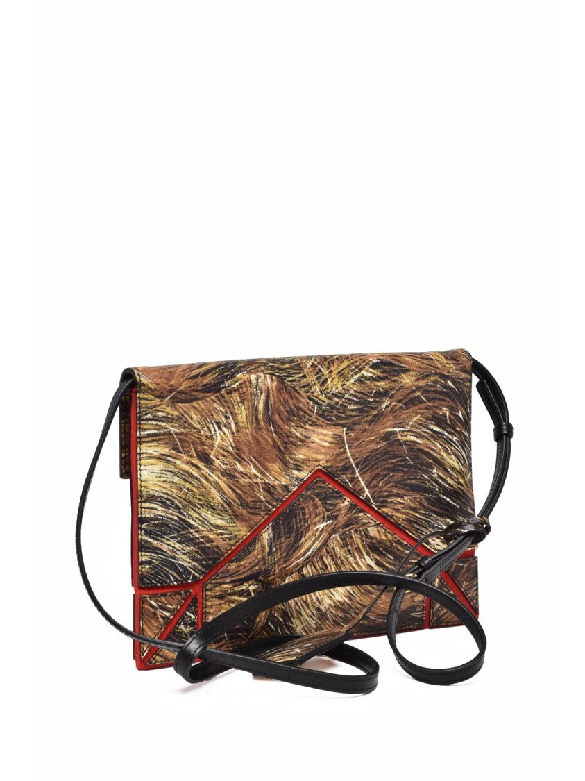 Vivienne Westwood Vivienne Westwood Amy Crossbody Clutch With Textured Leather And Geometric Accents