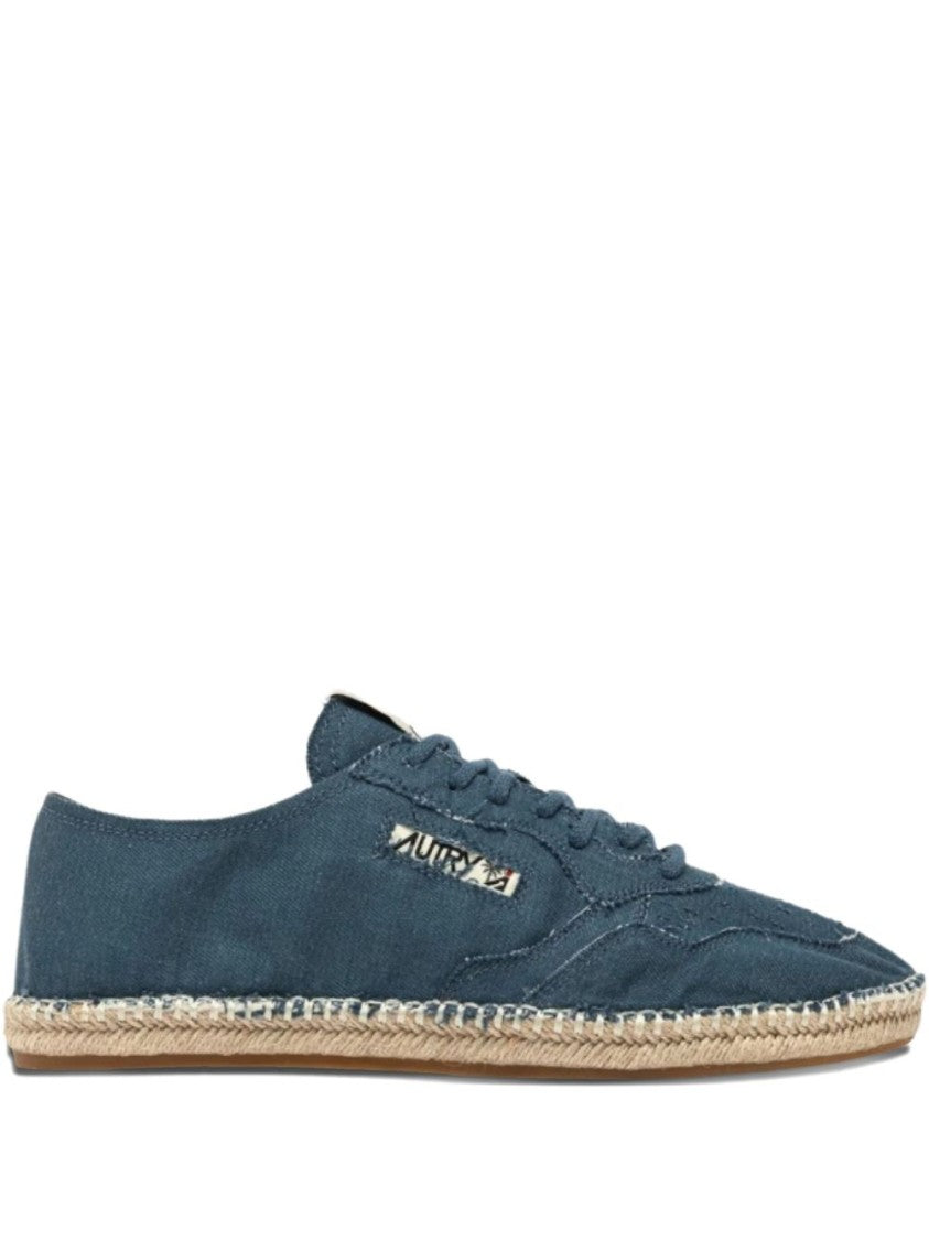 Autry Navy Canvas Espadrilles With Summer Motif